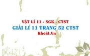 Giải Vật lí 11 trang 52 Chân trời Sáng tạo